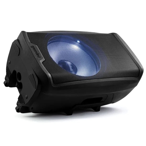 Gemini® AS Series Bluetooth® Multi-LED Portable PA Speaker Kit with Stand and Wired Microphone, Black, AS-2115BT-LT-PK