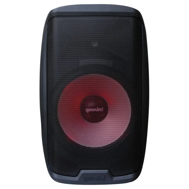 Gemini® AS Series Bluetooth® Multi-LED Portable PA Speaker Kit with Stand and Wired Microphone, Black, AS-2115BT-LT-PK