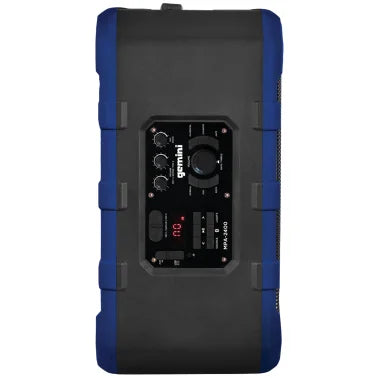 Gemini® MPA Series Portable Water-Resistant Bluetooth® Trolley Speaker with Lights and Remote, MPA-2400 (Blue)