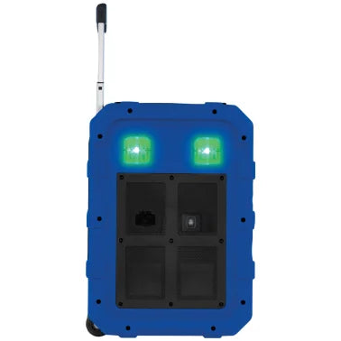Gemini® MPA Series Portable Water-Resistant Bluetooth® Trolley Speaker with Lights and Remote, MPA-2400 (Blue)