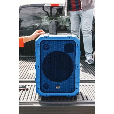Gemini® MPA Series Portable Water-Resistant Bluetooth® Trolley Speaker with Lights and Remote, MPA-2400 (Blue)