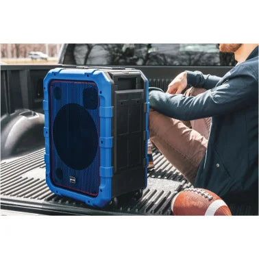 Gemini® MPA Series Portable Water-Resistant Bluetooth® Trolley Speaker with Lights and Remote, MPA-2400 (Blue)