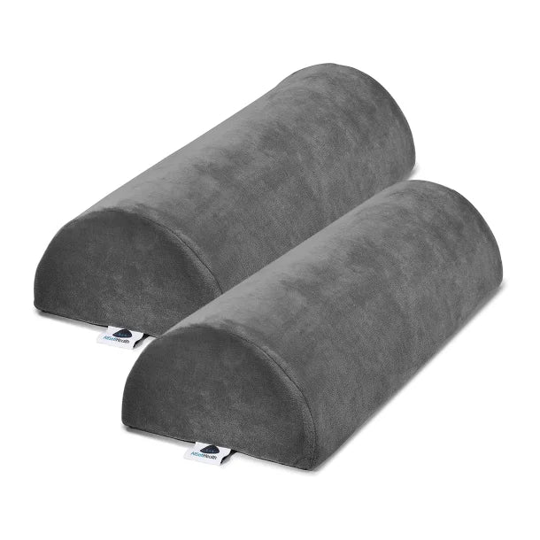 AllSett Health® Large Half-Moon Bolster Pillow (2 Pack; Gray)