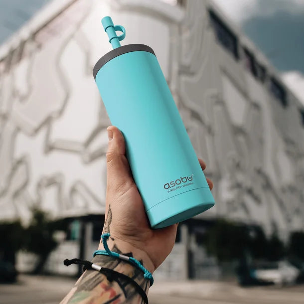 ASOBU® 20-Oz. Superb Sippy Cup Insulated Tumbler with Flexible Straw (Turquoise)