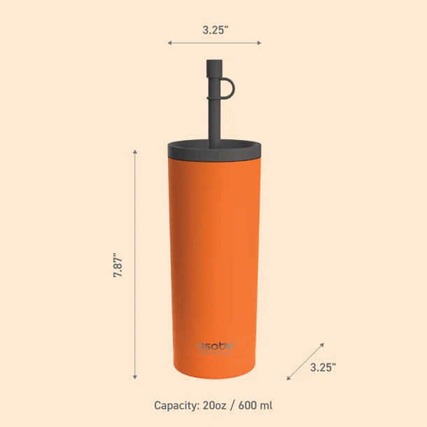 ASOBU® 20-Ounce Super Sippy Insulated Coffee Tumbler (Orange)