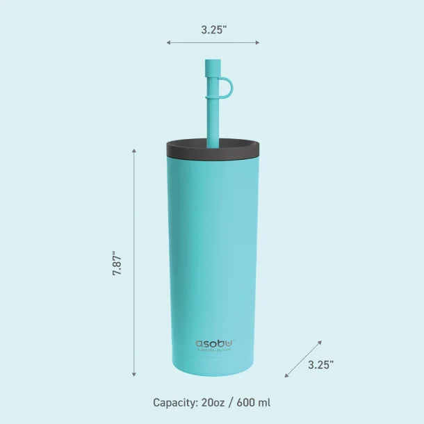 ASOBU® 20-Ounce Super Sippy Insulated Coffee Tumbler (Teal)