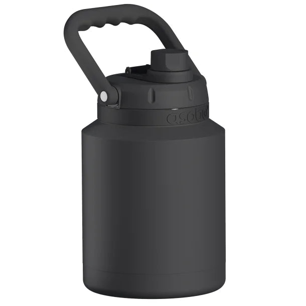 ASOBU® Stainless Steel Insulated 33-Oz. Mini Jug with Pop-up Straw (Black)