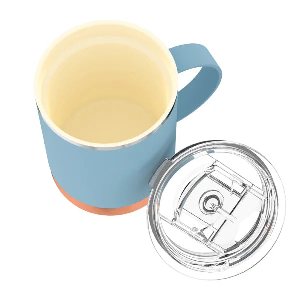 ASOBU® The Ultimate Stainless Steel Ceramic-Coated Coffee Mug, 12-Oz. (Blue)