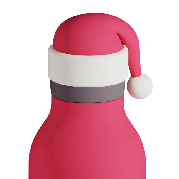 ASOBU® 16-Oz. Bestie Bottle Insulated Stainless Steel Water Bottle with Reusable Flexi Straw (Santa)