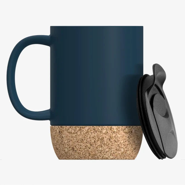 ASOBU® Ceramic 12-Oz. Mug with Cork Base (Blue)