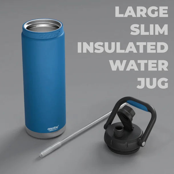 ASOBU® Canyon 50-Oz. Insulated Water Bottle with Full Hand Comfort Handle (Blue)
