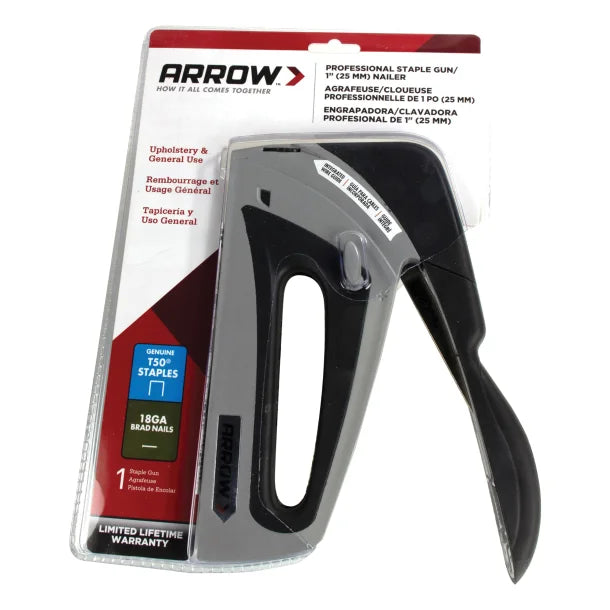 Arrow® T50 Elite™ Easy-Squeeze Staple Gun and Brad Nailer