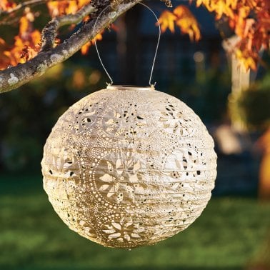 Allsop® Home Garden Soji™ Stella Boho Globe 12-In. Tyvek® Solar Lantern