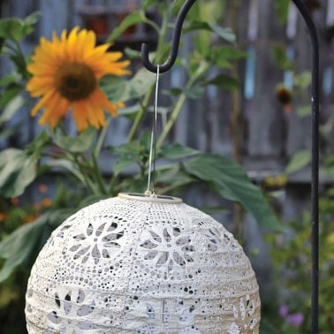 Allsop® Home Garden Soji™ Stella Boho Globe 12-In. Tyvek® Solar Lantern