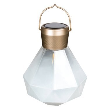 Allsop® Home Garden 5.5-In. Gem Light Glass Solar Lantern