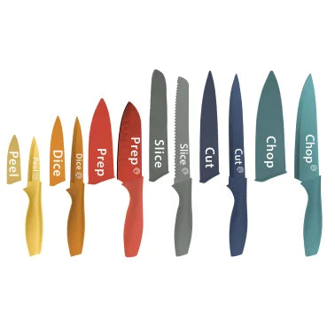 MasterChef® 12-Piece Colored Knife Set with Logo