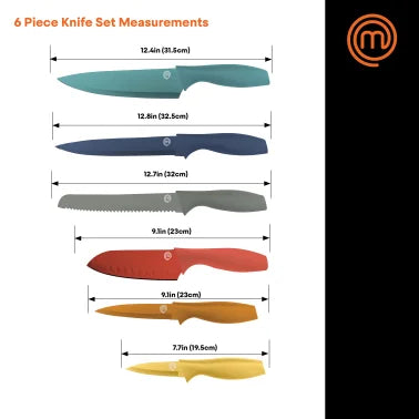 MasterChef® 12-Piece Colored Knife Set with Logo