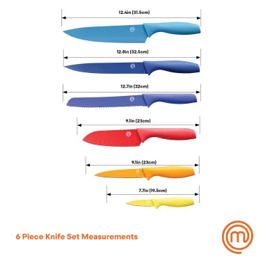 MasterChef® 12-Piece Colored Knife Set