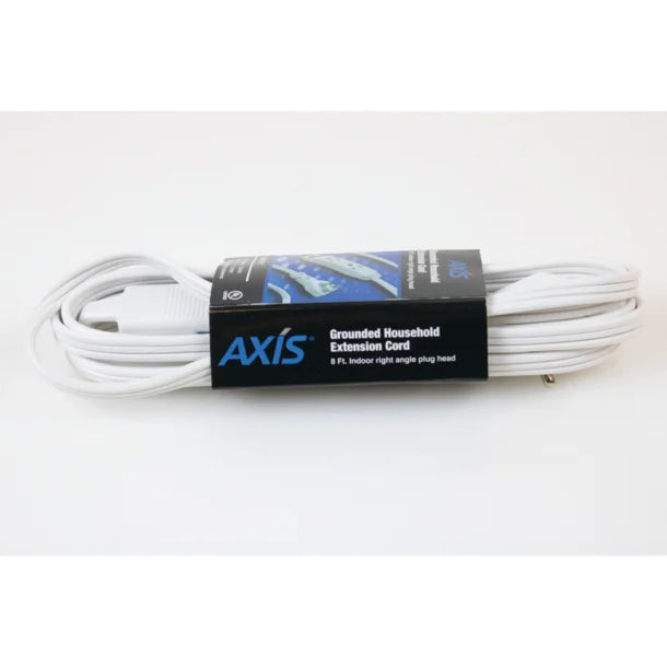 Axis™ 3-Prong 3-Outlet Wall-Hugger Indoor Grounded Extension Cord (White)