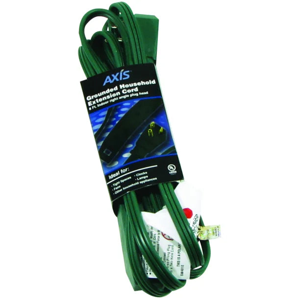 Axis™ 3-Prong 3-Outlet Wall-Hugger Indoor Grounded Extension Cord (Green)