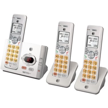 AT&T® DECT 6.0 Cordless Answering System with Caller ID/Call Waiting, White (3 Handset)