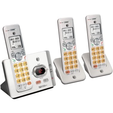 AT&T® DECT 6.0 Cordless Answering System with Caller ID/Call Waiting, White (3 Handset)