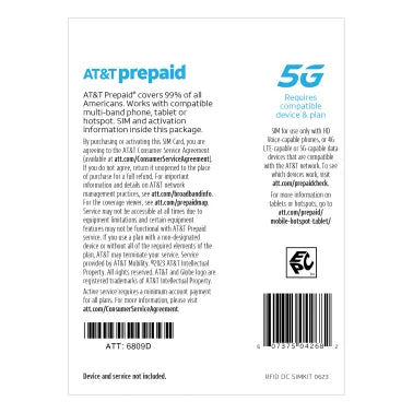 AT&T PREPAID℠ Prepaid SIM Card Kit