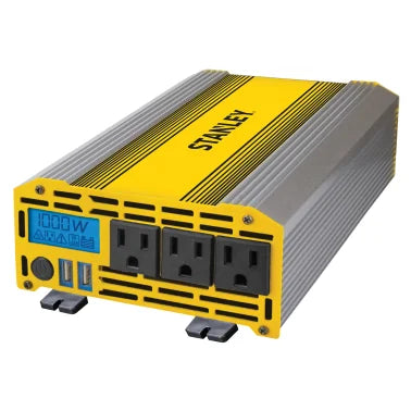 STANLEY® 1,000-Watt Power Inverter, 3 AC Outlets and 2 USB-A Ports, PI1000S