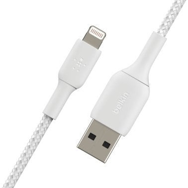 Belkin® BOOST UP CHARGE™ 3.3-Ft. Braided Lightning® to USB-A Cable, White