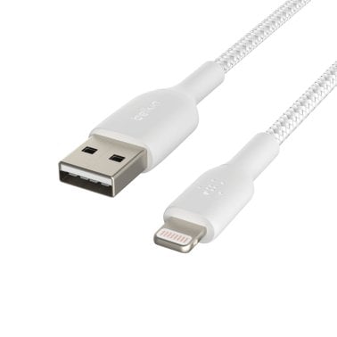 Belkin® BOOST UP CHARGE™ 3.3-Ft. Braided Lightning® to USB-A Cable, White