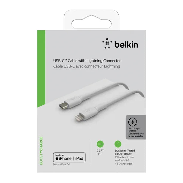 Belkin® BOOST UP CHARGE™ Lightning® to USB-C® Cable (White)