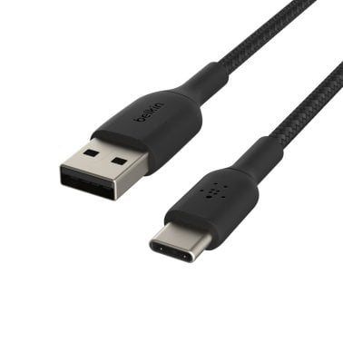 Belkin® BOOST UP CHARGE™ Braided USB-C® to USB-A Cable, 6.6 Ft., Black