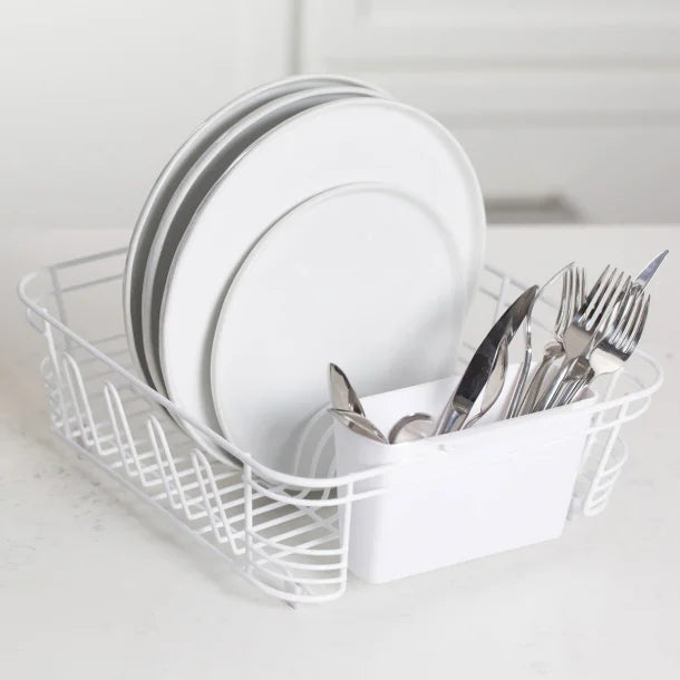 Better Houseware 2-Piece Dish Drainer (White)