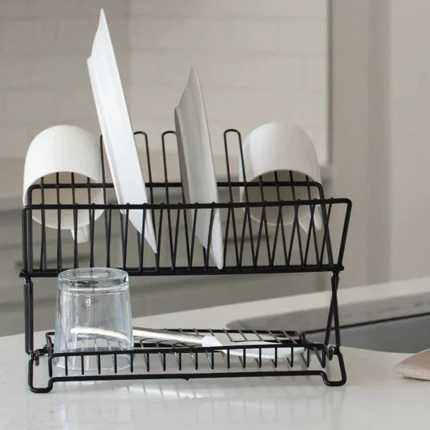 Better Houseware Jr. Folding Dish Rack (Black)