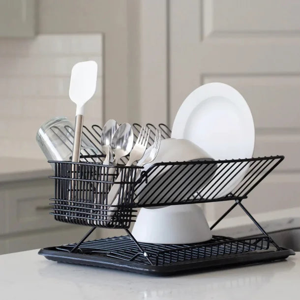 Better Houseware Jr. Folding Dish Rack (Black)