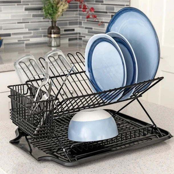 Better Houseware Jr. Folding Dish Rack (Black)