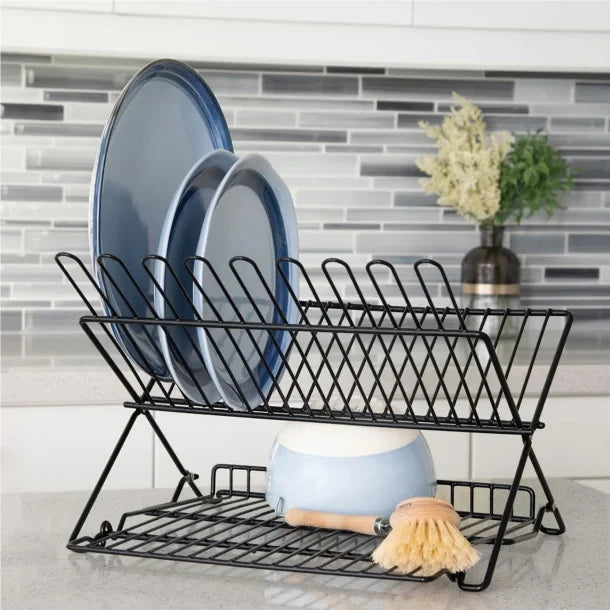 Better Houseware Jr. Folding Dish Rack (Black)