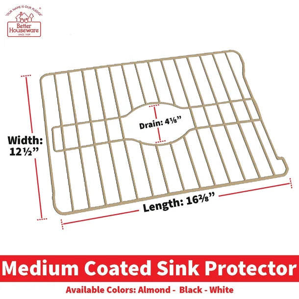 Better Houseware Medium Sink Protector (Almond)