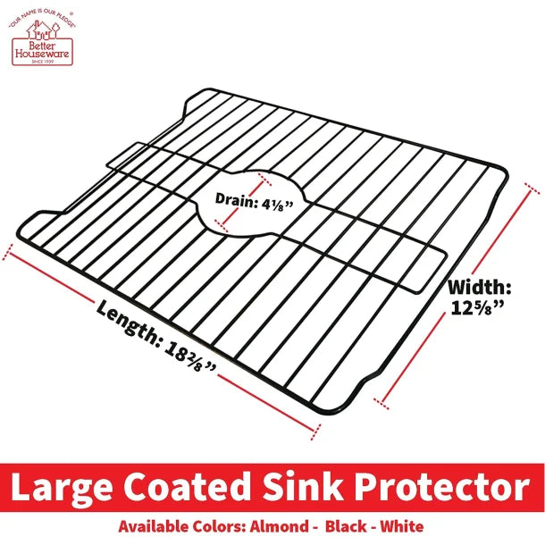 Better Houseware Large Sink Protector (Black)