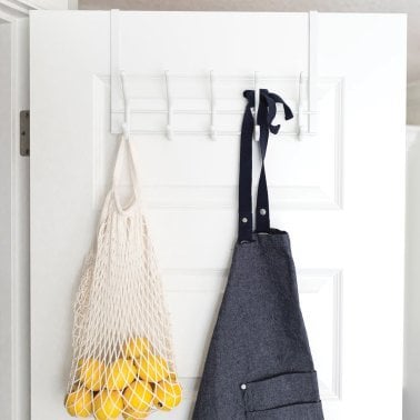 Better Houseware White 2-Tier Over-Door Hook Rack