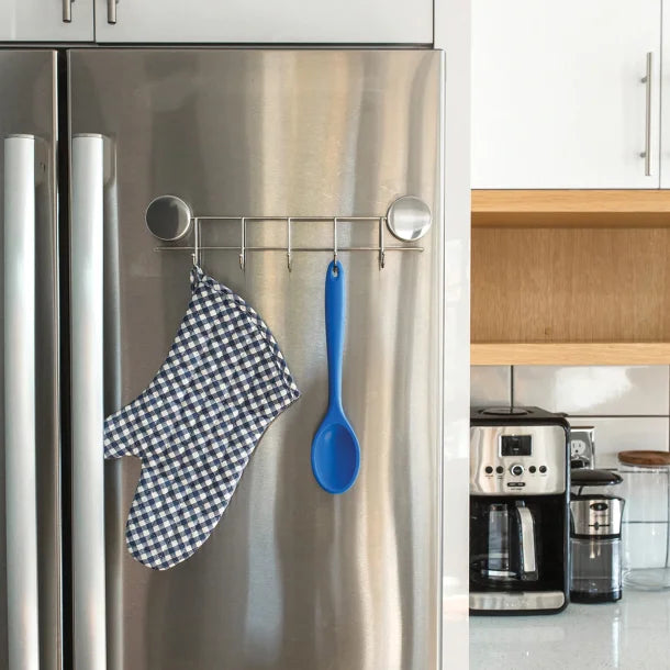 Better Houseware Stainless Steel Magnetic 5-Hook Utensil Rack