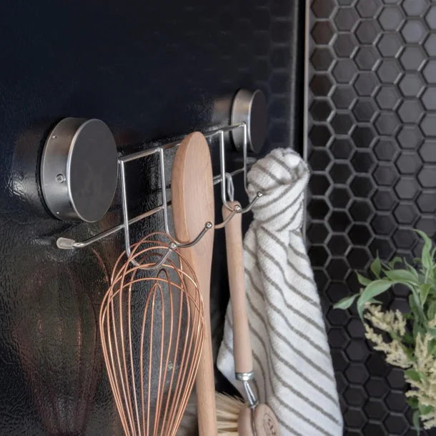 Better Houseware Stainless Steel Magnetic 5-Hook Utensil Rack