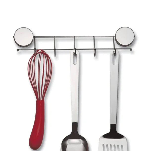 Better Houseware Stainless Steel Magnetic 5-Hook Utensil Rack
