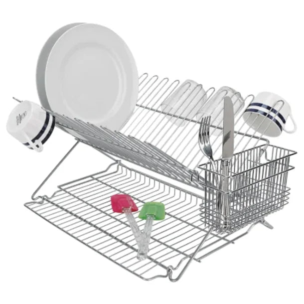 Better Houseware Extra-Large Metallic Folding Dish Rack