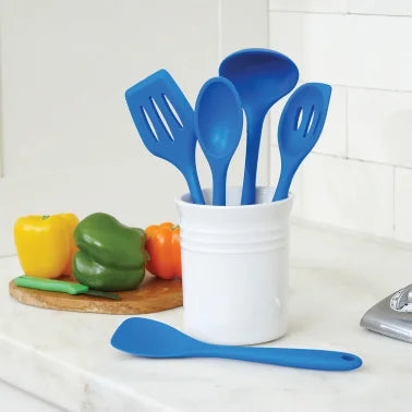 Better Houseware 5-Piece Silicone Cooking Utensils (Blue)