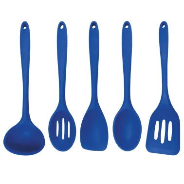 Better Houseware 5-Piece Silicone Cooking Utensils (Blue)