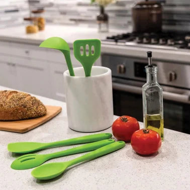 Better Houseware 5-Piece Silicone Cooking Utensils (Green)