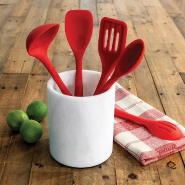 Better Houseware 5-Piece Silicone Cooking Utensils (Red)