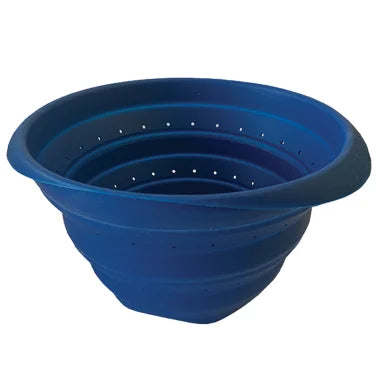 Better Houseware 4-Qt. Collapsible Silicone Colander (Blue)