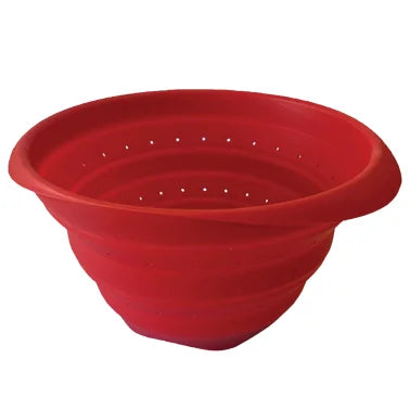 Better Houseware 4-Qt. Collapsible Silicone Colander (Red)